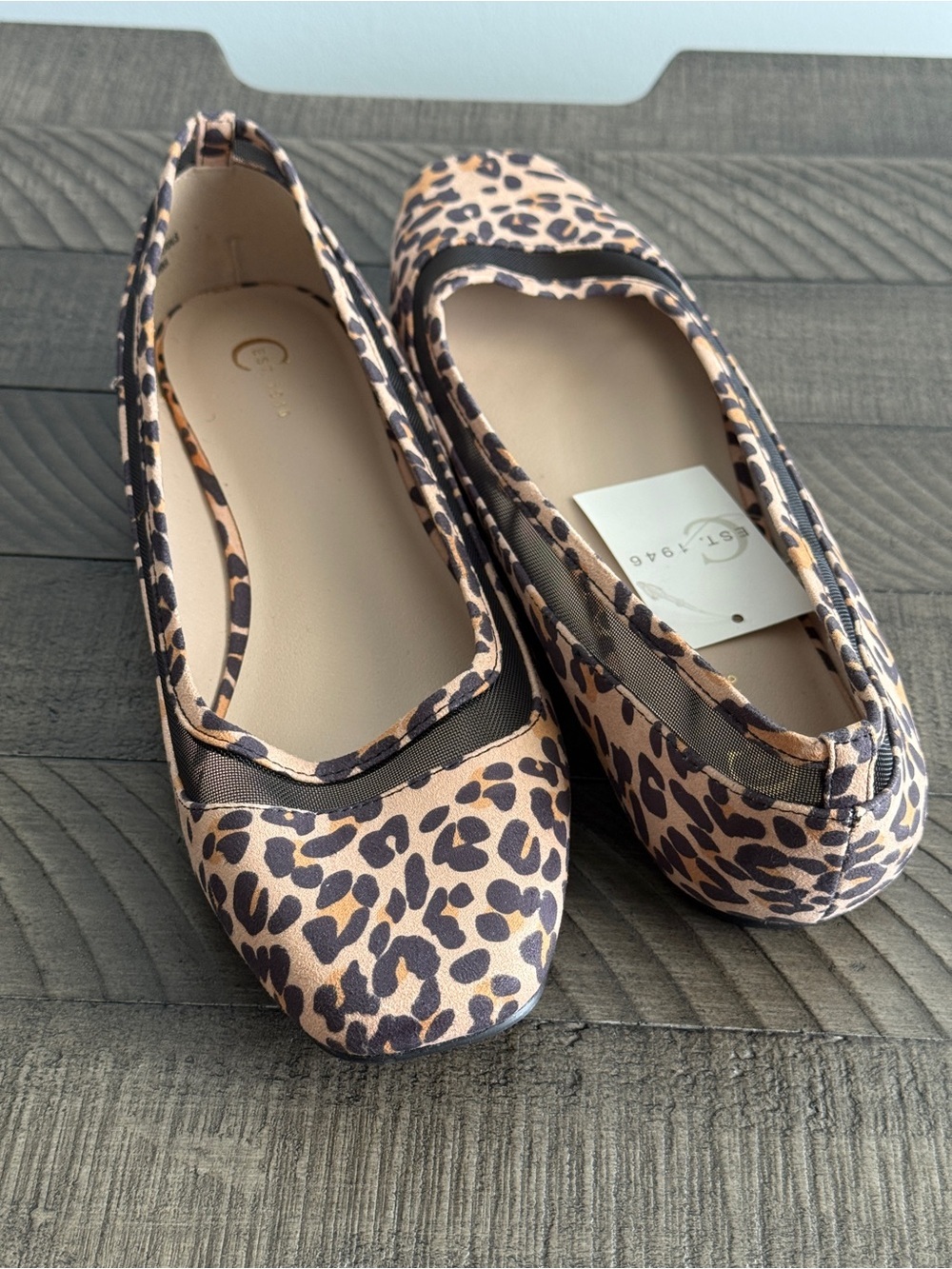 C est. 1946 Cato Leopard Print Flats Sheer Women's Size 9M - Picture 6 of 9